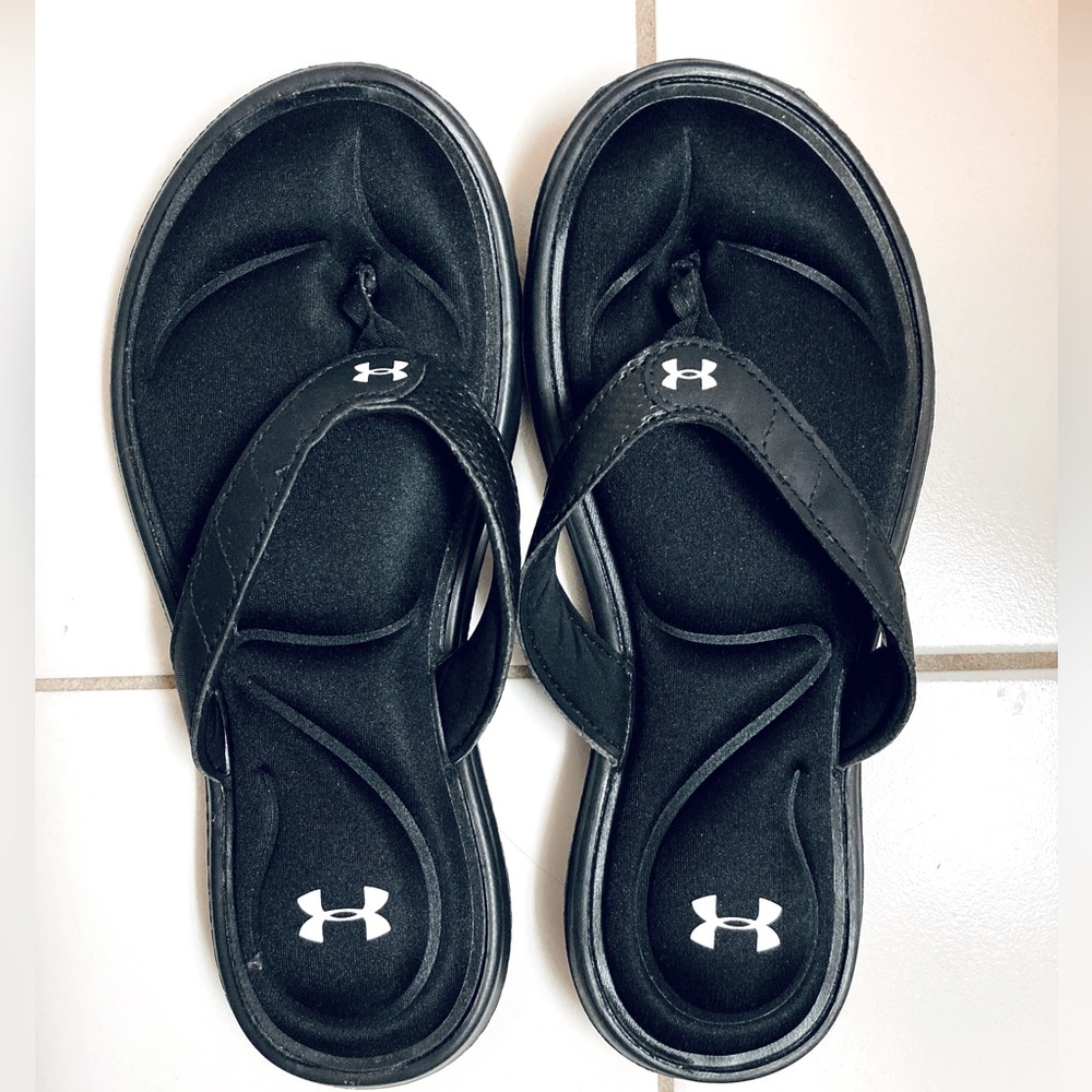 UNDER ARMOUR - Women’s FLIP FLOPS - Size 6 - BRAND NEW! - Black